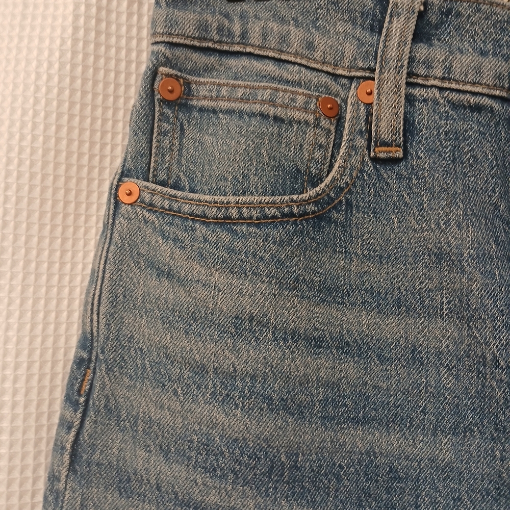 Madewell Perfect Vintage Crop Jeans Raw Hem Size 24 - Picture 4 of 10